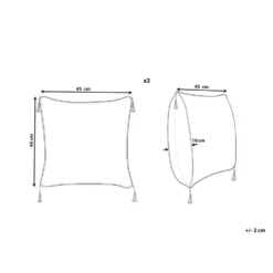 Beliani Sierkussen DEADNETTLE - Beige Katoen 2 Beliani Sierkussen DEADNETTLE - Beige Katoen -Beliani 2deeac27e4734b7297a7c5f716c703b5