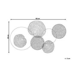 Beliani Wanddecoratie RHODIUM - Zwart Metaal -Beliani 31c9b78b04774deb823c41cbbbe3fd15