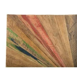 Beliani Wanddecoratie CANCUN - Lichte Houtkleur Teakhout -Beliani 32de3897b09442b4b7ab17ffabe4a83c