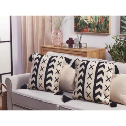 Beliani Sierkussen DEADNETTLE - Beige Katoen 3 Beliani Sierkussen DEADNETTLE - Beige Katoen -Beliani 388f45b6b0f0457ca9d084786ee4ee60