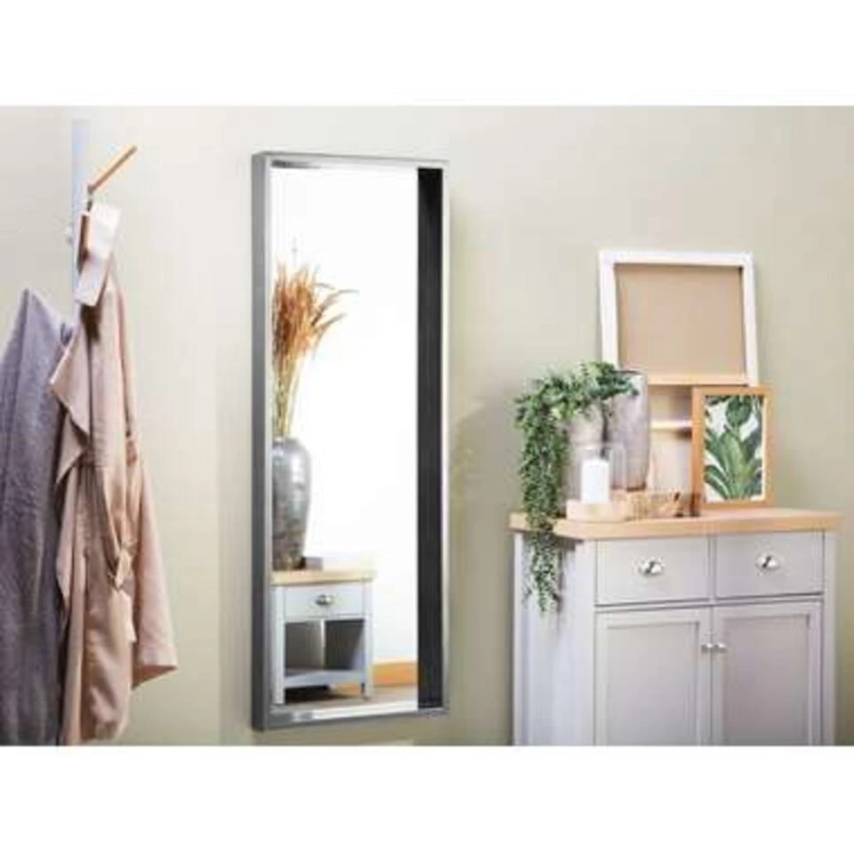 Beliani Wandspiegel OIRON - Grijs Synthetisch Materiaal Beliani Wandspiegel OIRON - Grijs Synthetisch Materiaal -Beliani 463f83a0759a415088d8a717eb24e966