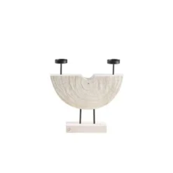 Beliani Kandelaar APANGO - Wit Paulowniahout -Beliani 46ace0d5279245e4b6aec8f3ec44fda8