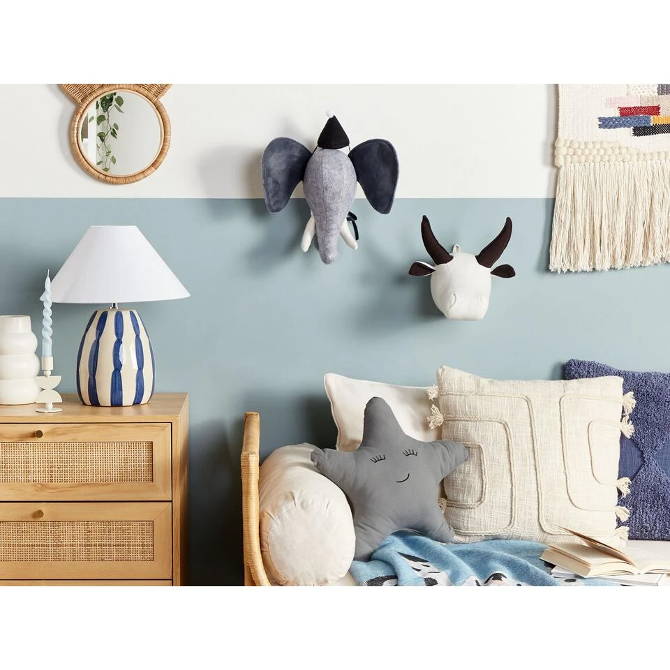 Beliani Wanddecoratie BADOU - Grijs Vilt, Katoen Beliani Wanddecoratie BADOU - Grijs Vilt, Katoen -Beliani 4b6b10eb0d4640d6b004840389f33db8 1