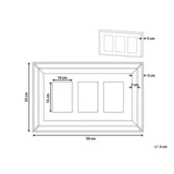 Beliani Fotolijst MAKENI - Zilver Glas -Beliani 4b766de3e3d24652b85206eef283cbac