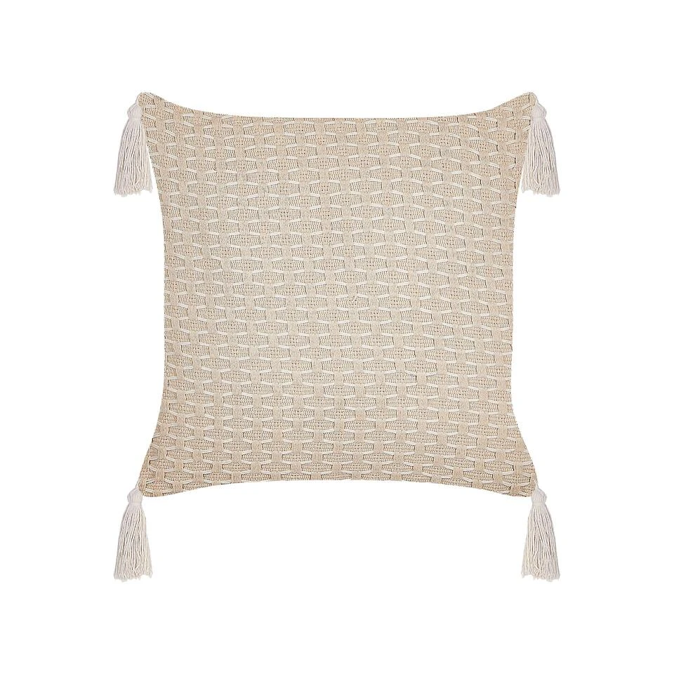 Beliani Sierkussen HAKONE - Beige Polyester Beliani Sierkussen HAKONE - Beige Polyester -Beliani 4c85fb7cd84049a1b6b02214d586b065