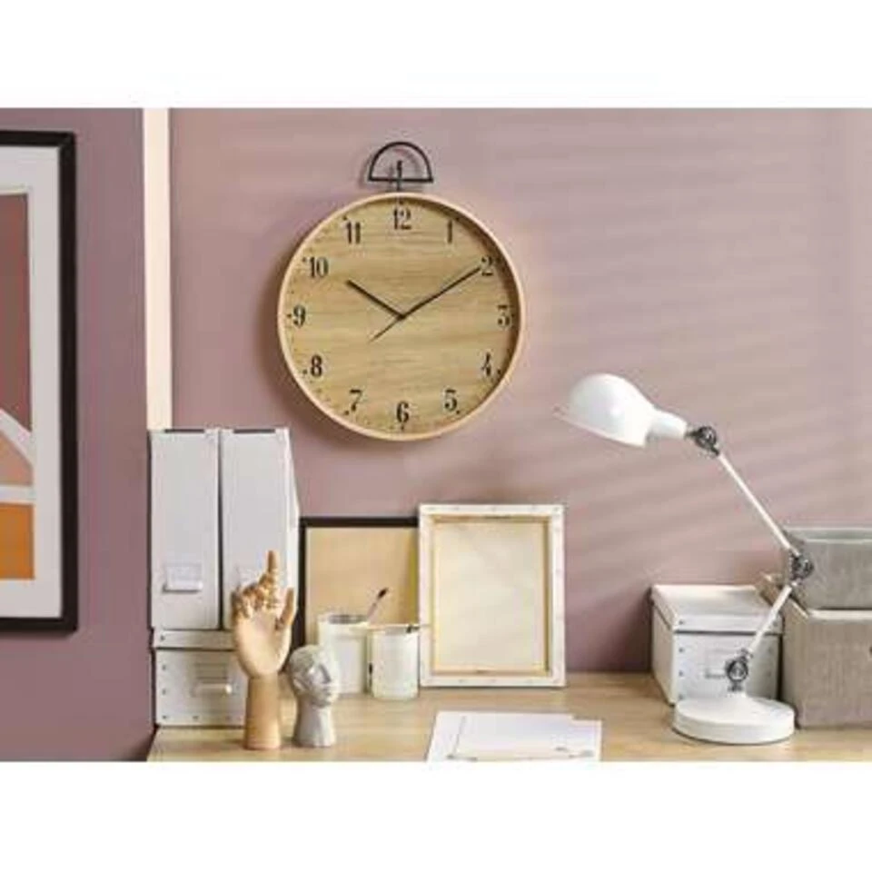 Beliani Wandklok OPFIKON - Lichte Houtkleur Mdf Beliani Wandklok OPFIKON - Lichte Houtkleur Mdf -Beliani 4ce0193980604f3a8959646281bd95eb