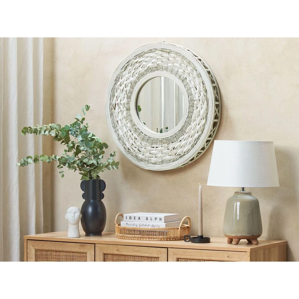 Beliani Decoratieve Spiegel SOLEDAD - Natuurlijk Bamboehout Beliani Decoratieve Spiegel SOLEDAD - Natuurlijk Bamboehout -Beliani 4e76b78fee2e4a718c20a90eae5ba03b