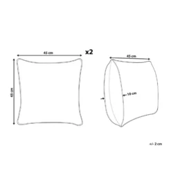 Beliani Sierkussen PAIKA - Grijs Katoen 2 Beliani Sierkussen PAIKA - Grijs Katoen -Beliani 4f4bd0ed3706403d933a0b8577921494