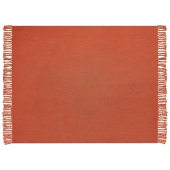 Beliani Plaid YARSA - Rood Katoen -Beliani 5383a5f0483445348862cfd8529cee77