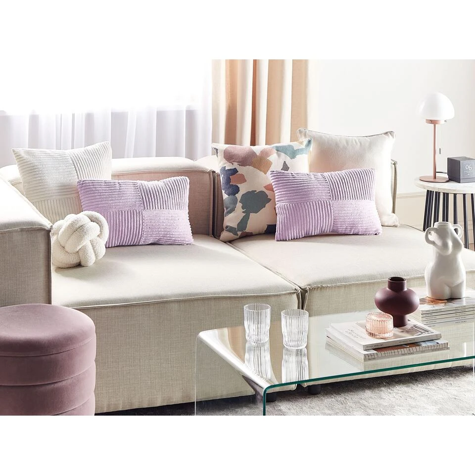 Beliani Sierkussen MILLET - Paars Corduroy Beliani Sierkussen MILLET - Paars Corduroy -Beliani 55b8a6b5b11b4e82afdb3f3eeb95d745