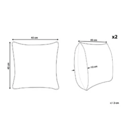 Beliani Sierkussen YONCALI - Zwart Katoen, Wol -Beliani 5629b9ad7b974500816f814ac10daf49