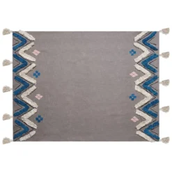 Beliani Plaid KOTTAYAM - Grijs Katoen -Beliani 586a9f1729c14954a71e31275119b8e2