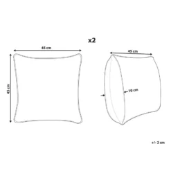 Beliani Sierkussen TOADFLAX - Groen Fluweel -Beliani 58e6b36b2f85452581446ea844c04027