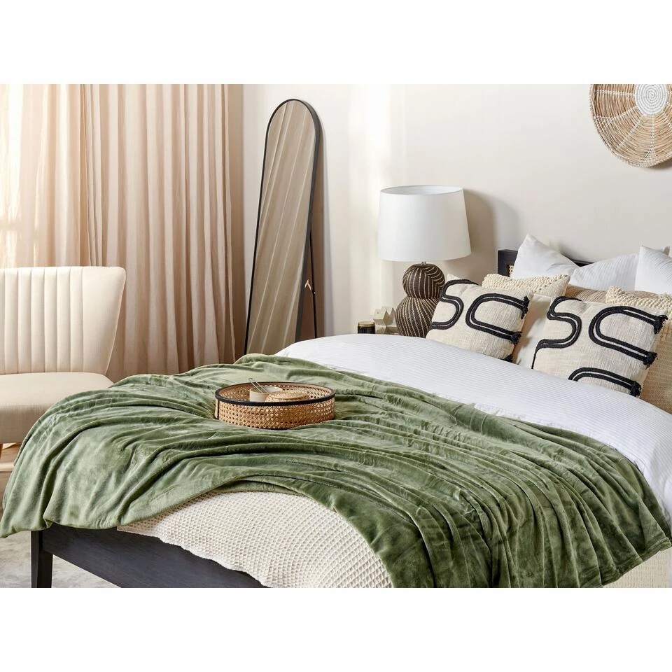 Beliani Plaid BAYBURT - Groen Polyester Beliani Plaid BAYBURT - Groen Polyester -Beliani 5f06ebe16e944bd1bbb5840cc43680ef