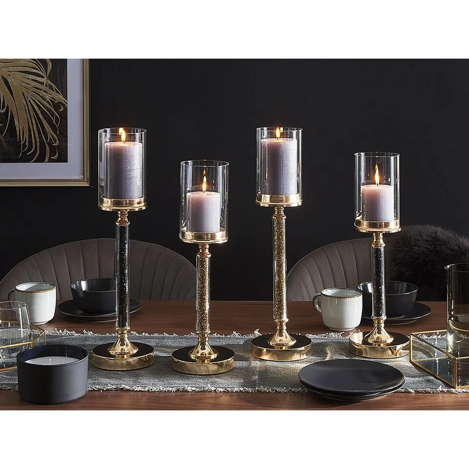 Beliani Kandelaar ABBEVILLE - Goud Glas, Metaal Beliani Kandelaar ABBEVILLE - Goud Glas, Metaal -Beliani 5fb6a0e669804f54992912dcfbd61857