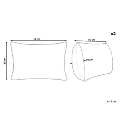 Beliani Sierkussen INULA - Oranje Katoen -Beliani 66b0a2afc1cb4f42a700f608782e52f3