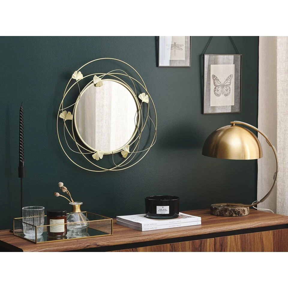 Beliani Wandspiegel ANGLET - Goud Ijzer, Glas Beliani Wandspiegel ANGLET - Goud Ijzer, Glas -Beliani 67a6b8c76299400f8fef7e56ac705027