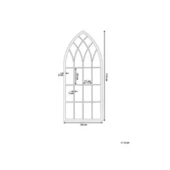 Beliani Wandspiegel CASSEL - Grijs Metaal -Beliani 67fdee344f74417cbe039320980fdf04