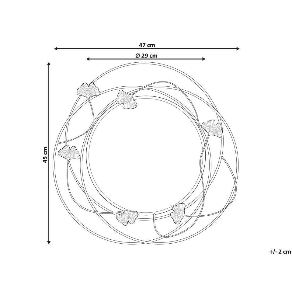 Beliani Wandspiegel ANGLET - Goud Ijzer, Glas Beliani Wandspiegel ANGLET - Goud Ijzer, Glas -Beliani 687b54df40a542ec86a2bb15bb5b47a8