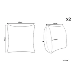 Beliani Sierkussen SHADRACK - Wit Katoen 2 Beliani Sierkussen SHADRACK - Wit Katoen -Beliani 6a32b9c757c04f87939fdfa9732e271d