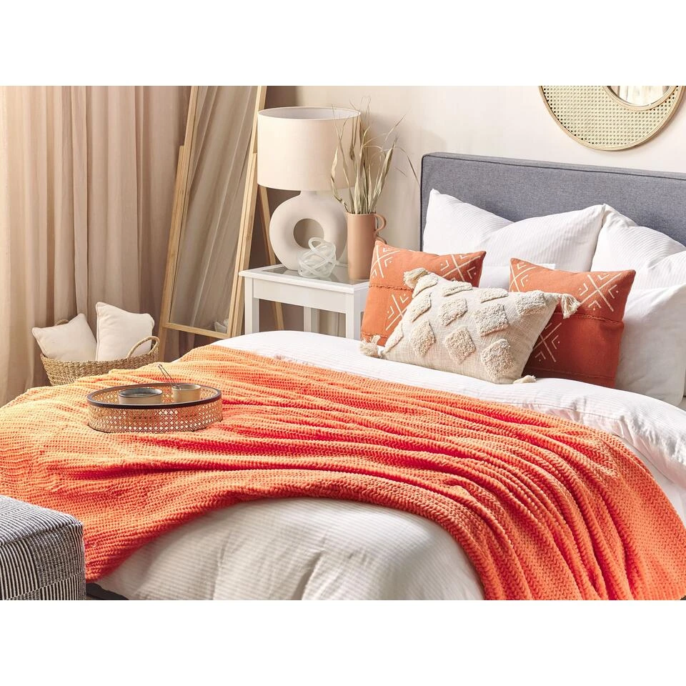 Beliani Plaid BJAS - Oranje Polyester Beliani Plaid BJAS - Oranje Polyester -Beliani 6b7875b8fdb14581b71e5d01433af376