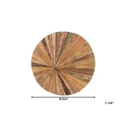 Beliani Wanddecoratie MORELIA - Lichte Houtkleur Teakhout -Beliani 6d35d847b93c480380dc754e56b91ff4
