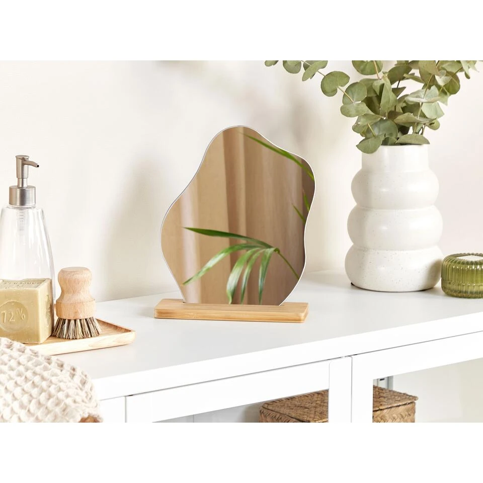 Beliani Decoratieve Spiegel LOZERE - Lichte Houtkleur Bamboehout, Glas Beliani Decoratieve Spiegel LOZERE - Lichte Houtkleur Bamboehout, Glas -Beliani 7366762eb6564ba7a6193410a3bdb745