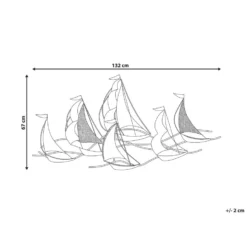 Beliani Wanddecoratie AMERICIUM - Zilver Metaal -Beliani 7430c155f0a245399a323c801ffd568e