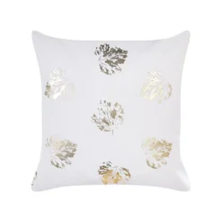 Beliani Sierkussen GOLDENROD - Wit Fluweel -Beliani 7578adaaa70f4ab38a463f307e876258