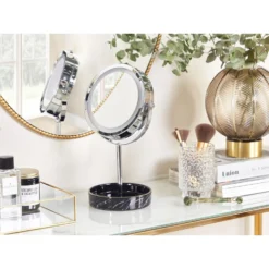 Beliani Make-up Spiegel SAVOIE - Zilver Ijzer, Keramiek, Glas -Beliani 75c99371e8f2442e93ce1fb0030f57be