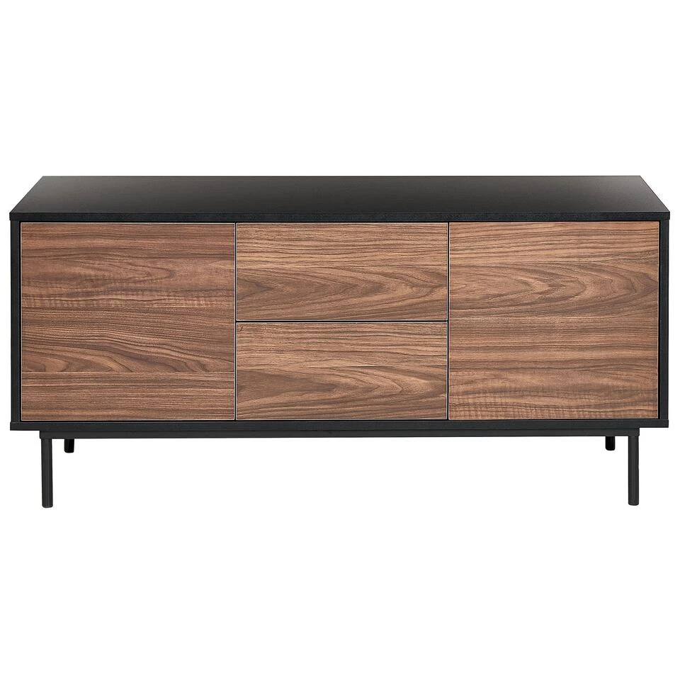 Beliani Sideboard OKLAND - Zwart Vezelplaat Beliani Sideboard OKLAND - Zwart Vezelplaat -Beliani 7925a76b4ed2441394df6d134f1add62