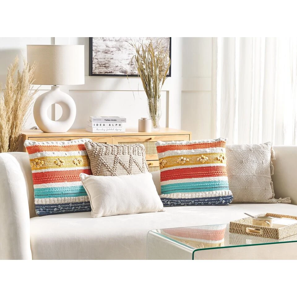 Beliani Sierkussen DICLIPTERA - Multicolor Katoen Beliani Sierkussen DICLIPTERA - Multicolor Katoen -Beliani 7a2203fc4dd841eaa862eabbd0086ed2