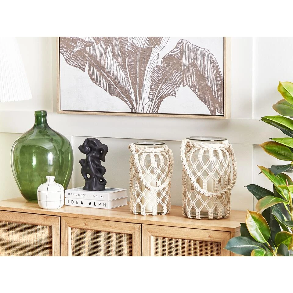 Beliani Lantaarn JALEBI - Wit Glas Beliani Lantaarn JALEBI - Wit Glas -Beliani 7ad5fcd7f2a44c8bbc12be500bf14a5c