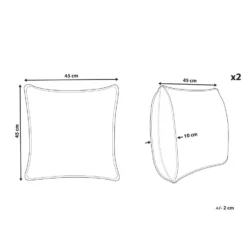 Beliani Sierkussen TUBEROSE - Multicolor Polyester -Beliani 7c244e71f976489da9966ec4631464f5 1