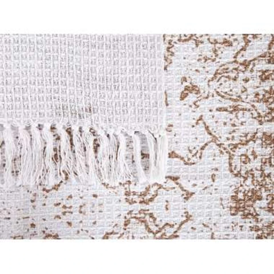 Beliani Plaid PAZARYERI - Beige Katoen Beliani Plaid PAZARYERI - Beige Katoen -Beliani 7d9ec159f6454380a6fcc1b8c57347c1