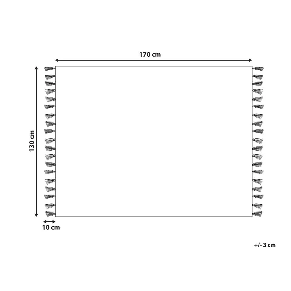 Beliani Plaid KULAC - Zwart Katoen Beliani Plaid KULAC - Zwart Katoen -Beliani 812e49f70c9e4bab84402ec86790e2f4