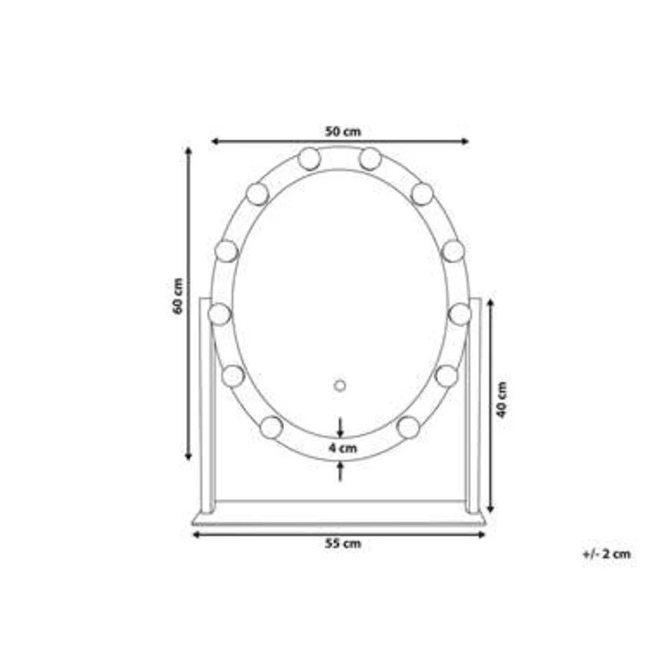 Beliani Make-up Spiegel ROSTRENEN - Wit Ijzer Beliani Make-up Spiegel ROSTRENEN - Wit Ijzer -Beliani 8239cc0f85e748789844b0804da776d4