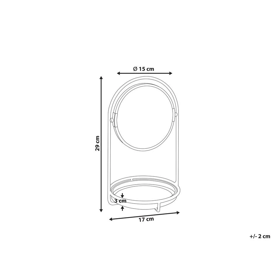 Beliani Make-up Spiegel INDRE - Goud Ijzer, Glas Beliani Make-up Spiegel INDRE - Goud Ijzer, Glas -Beliani 8871fe84478d4e0e960d0fff8e5dffd8