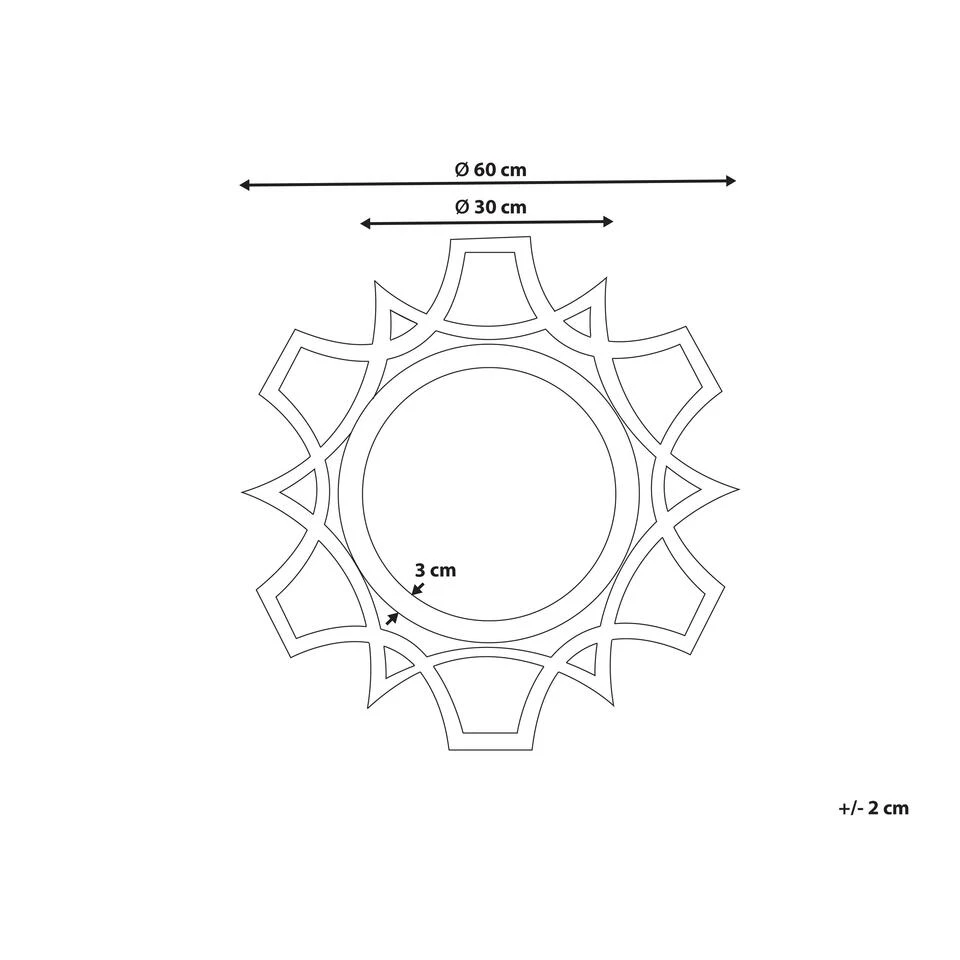 Beliani Decoratieve Spiegel ZAPOPAN - Lichte Houtkleur Mdf, Glas Beliani Decoratieve Spiegel ZAPOPAN - Lichte Houtkleur Mdf, Glas -Beliani 88b0971878004b239d9544e95b441254