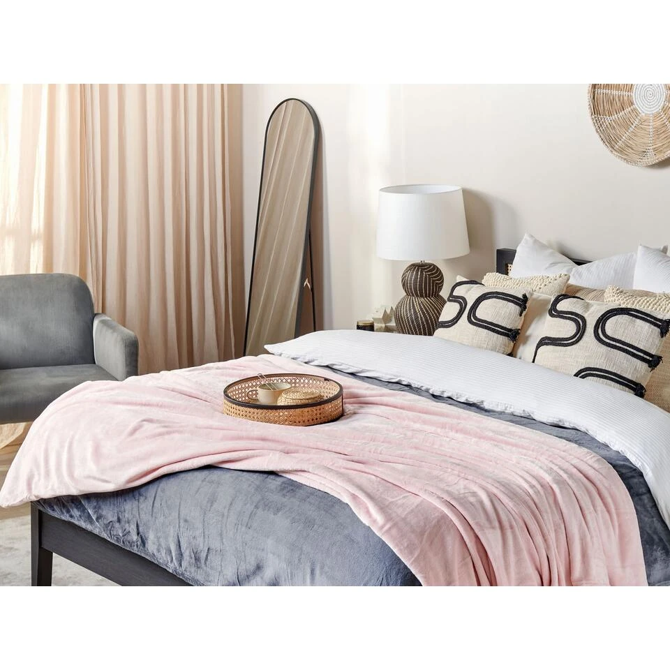 Beliani Plaid BAYBURT - Roze Polyester Beliani Plaid BAYBURT - Roze Polyester -Beliani 89739781df1642f581d5d9ebf1edd754