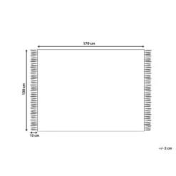 Beliani Plaid HALEDE - Beige Polyester, Acryl -Beliani 8a87431bbb91434491183d974a8acc72