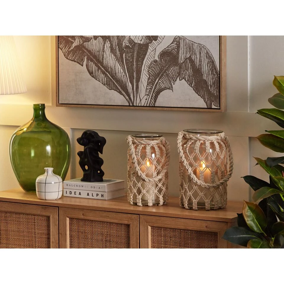 Beliani Lantaarn JALEBI - Wit Glas Beliani Lantaarn JALEBI - Wit Glas -Beliani 8e48bcef47b34a4b8aeeda8dfefa8e35