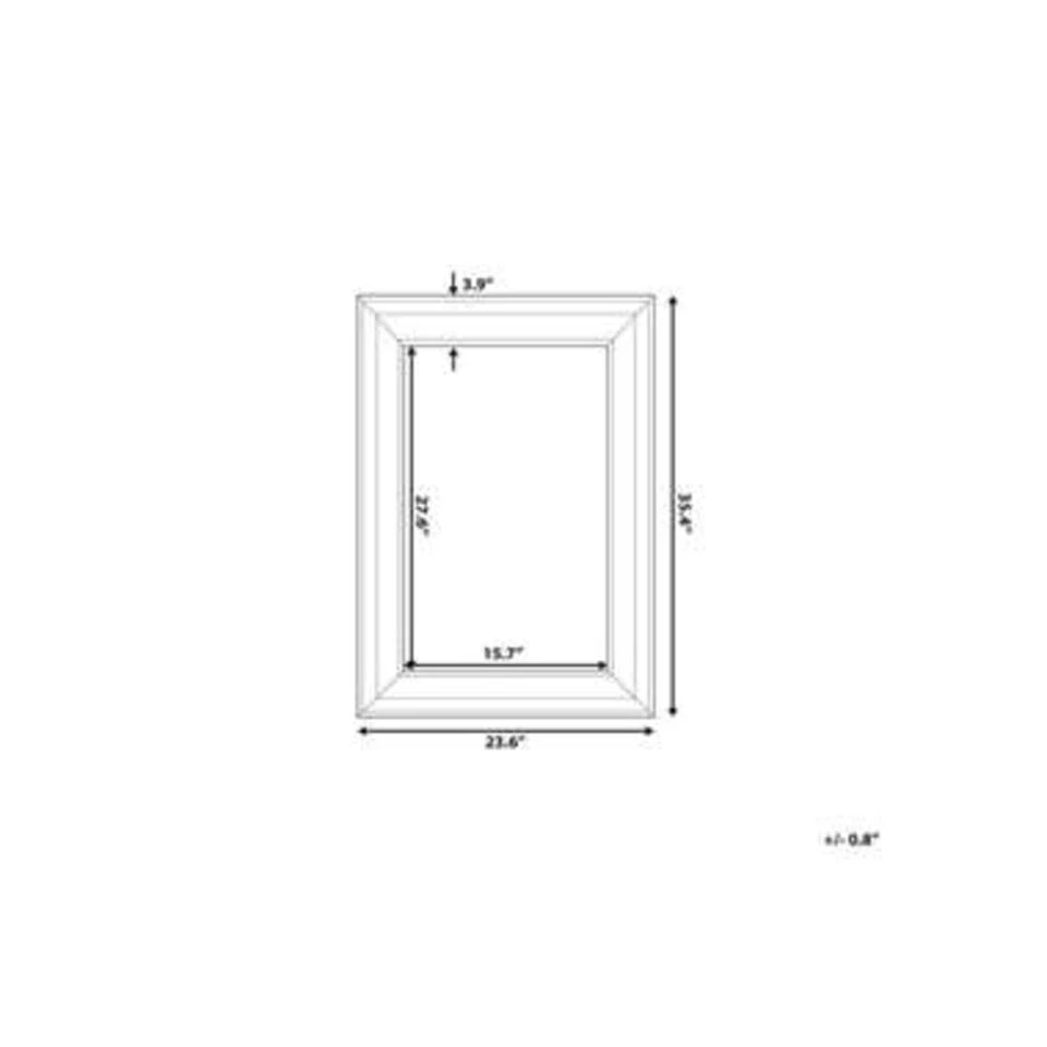 Beliani Wandspiegel LUNEL - Zwart Synthetisch Materiaal Beliani Wandspiegel LUNEL - Zwart Synthetisch Materiaal -Beliani 902a2caf7e63480e8944e087e5245dfb