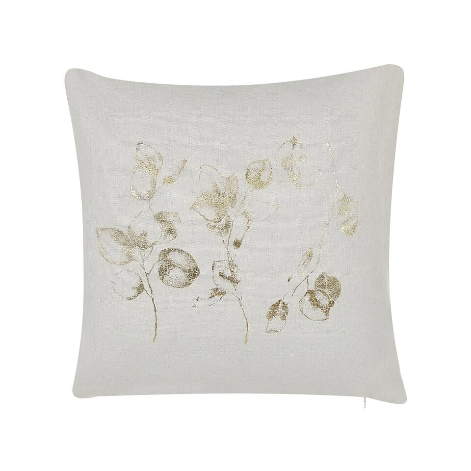 Beliani Sierkussen GOMPHRENA - Beige Polyester Beliani Sierkussen GOMPHRENA - Beige Polyester -Beliani 91149aed64754c0c93feeb5affc3916d