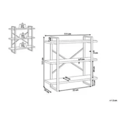 Beliani Boekenkast TIMBER - Lichte Houtkleur Mdf -Beliani 91835e0fead648ef92726660ea068be7