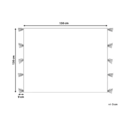 Beliani Plaid SAATLI - Wit Polyester -Beliani 928673f4f22b42a88c5fa6656611e404