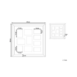 Beliani Fotolijst DALABA - Zilver Glas -Beliani 950e67e24a7a435cbd9c85ea6c6c7c01