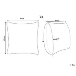 Beliani Sierkussen MILLET - Groen Corduroy -Beliani 9528762a3e8143b884c7a49b30a70df9