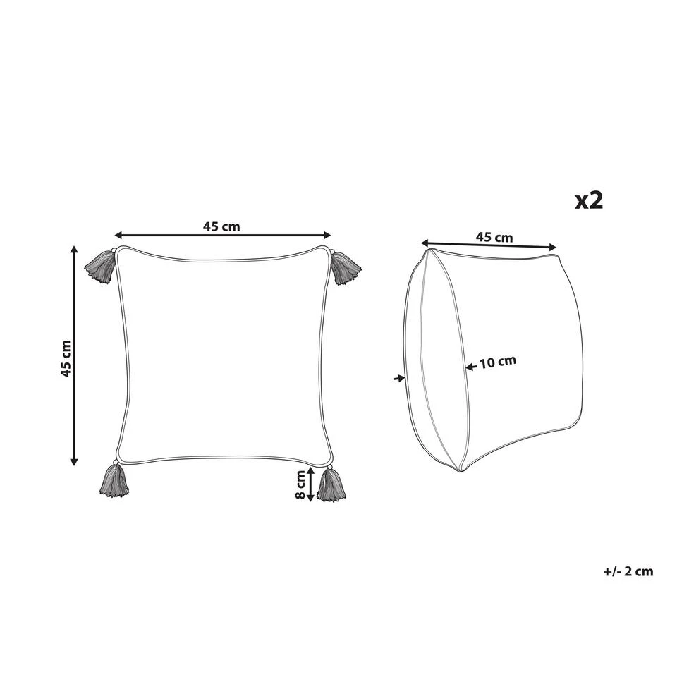 Beliani Sierkussen SYRINGA - Groen Katoen Beliani Sierkussen SYRINGA - Groen Katoen -Beliani 96f67c4412404475b2838aa6ed52f8aa
