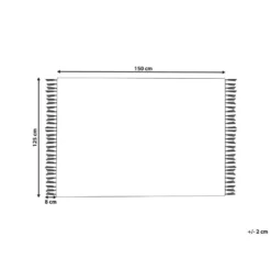 Beliani Plaid DAMEK - Zwart Katoen -Beliani 9919fb1a0a284614820c7ec7f5f106ca 1